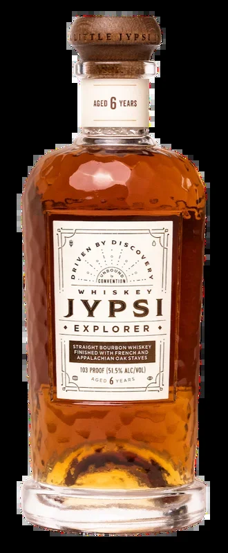 JYPSY EXPLORER BOURBON WHISKEY STRAIGHT FINISHED WITH FRENCH & APPALACHIAN OAK STAVES TENNESSEE 6YR 750ML