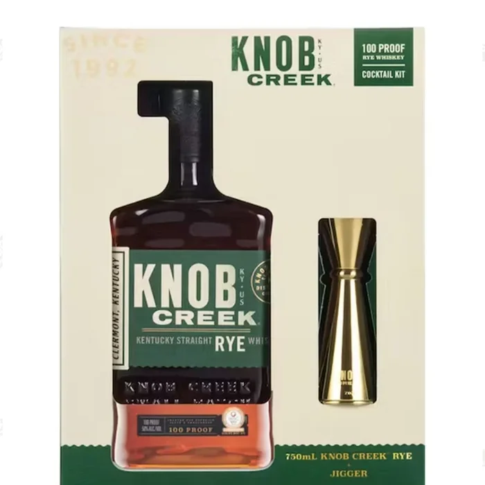 Knob Creek Rye 100 Proof Jigger Gift Set 750ml
