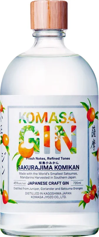 Komasa Sakurajima Komikan Tangerine Infused GIn 720ml