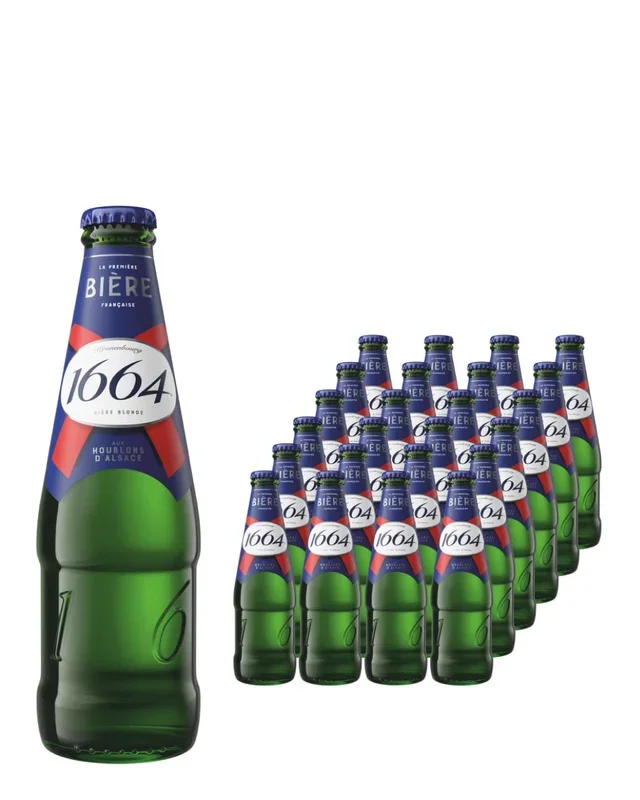Kronenbourg 1664 Lager Beer Bottle Multipack, 24 x 275 ml