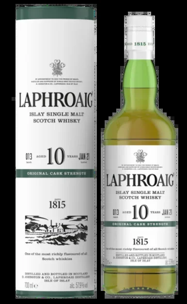 LAPHROAIG SCOTCH SINGLE MALT CASK STRENGTH BATCH 13 ISLAY 10YR 750ML