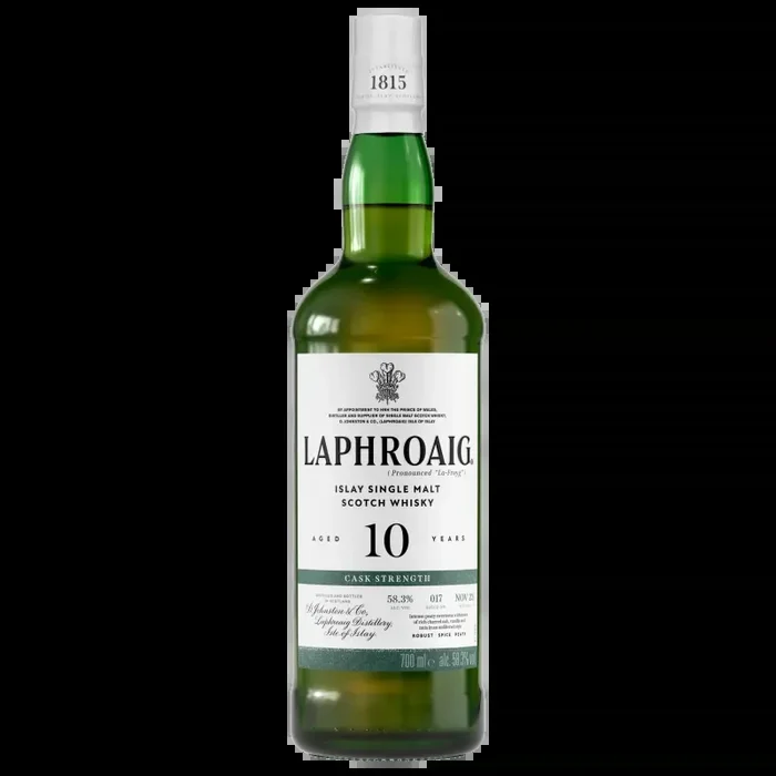 LAPHROAIG SCOTCH SINGLE MALT CASK STRENGTH ISLAY 10YR 750ML