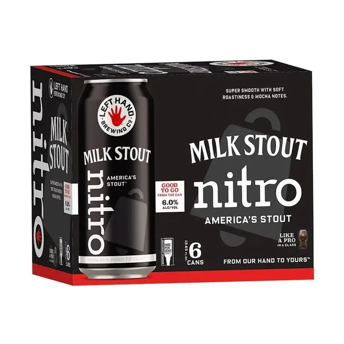 Left Hand Brewing Co. Nitro Milk Stout Beer 6-Pack Bottles