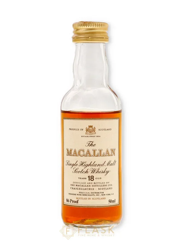 Macallan 18 Year Old Bottled 1980s / Premiere Wine Merchants 50ml Miniature