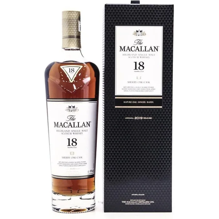 Macallan 18 Year Old Sherry Oak Whisky 2019 – 70cl 43%