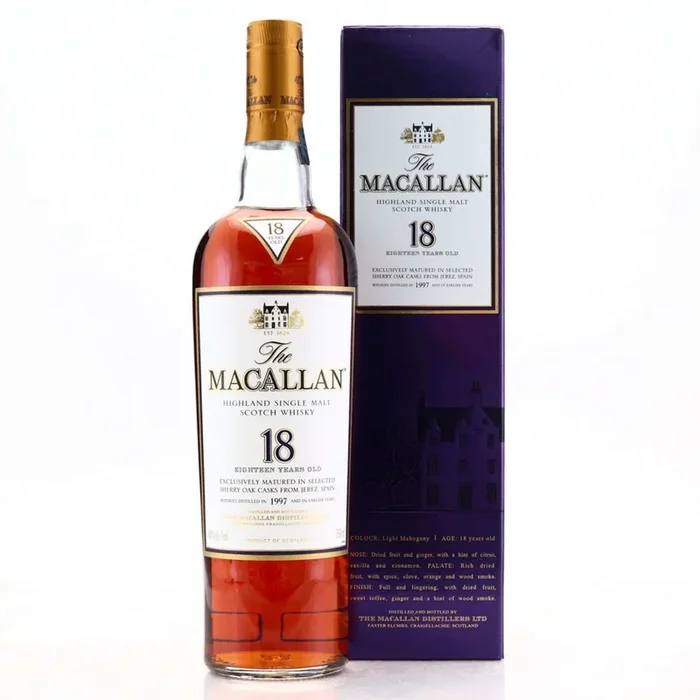 Macallan 18 Year Old Single Malt 1997 Original Box
