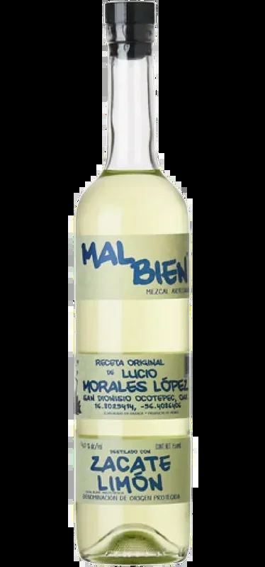 MAL BIEN MEZCAL ARTESANAL ZACATE LIMON 750ML