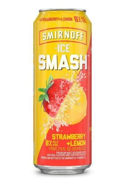 Malt 23.5oz Smirnoff Ice Smash Strawberry Lemonade
