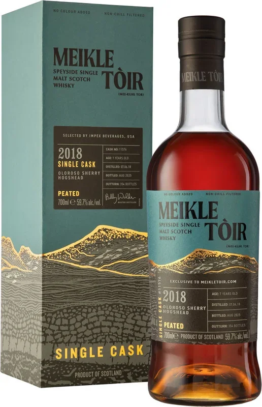 Meikle Toir Oloroso Sherry Hogshead Single Cask Single Malt Whisky 700ml