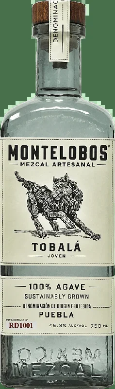 MONTELOBOS MEZCAL ARTESANAL TOBALA JOVEN PUEBLA MEXICO 750ML