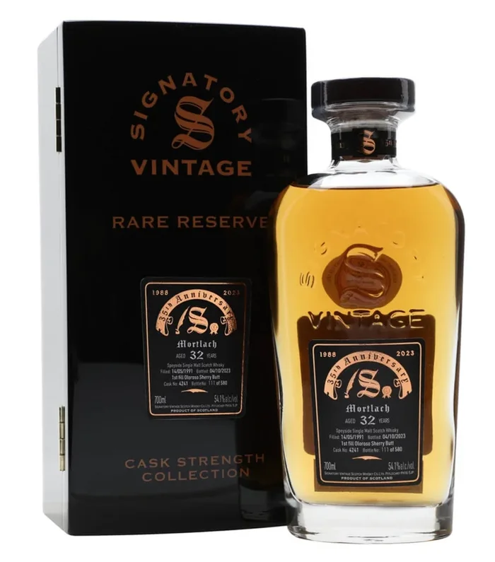 Mortlach 32 Year Old 1991 – Cask Strength Collection Rare Reserve 35th Anniversary Signatory Whisky 70cl 54.1%