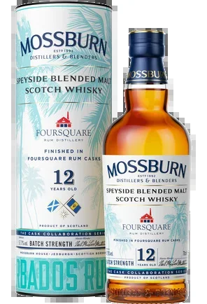 MOSSBURN SCOTCH BLENDED FINISHED IN FOURSQUARE RUM CASK 12YR 750ML