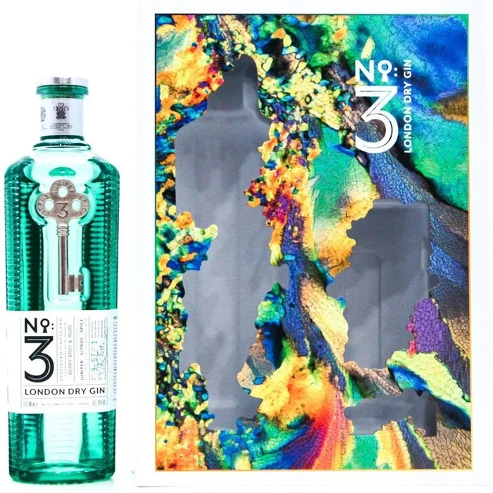 No. 3 London Dry Gin with High Ball Glass The Art Of Perfection – 70cl 46%