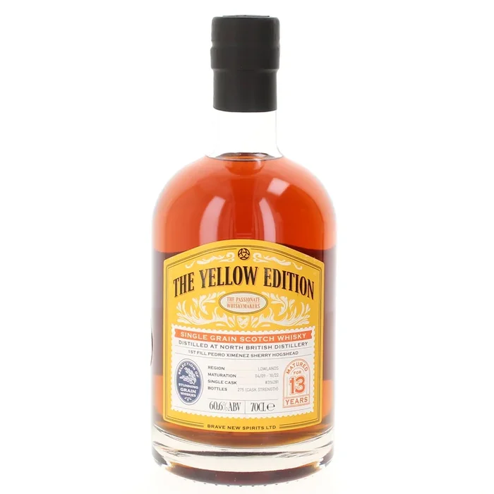 North British 13 Year Old 2009 Yellow Edition Single Grain Scotch Whisky – 70cl 60.6%