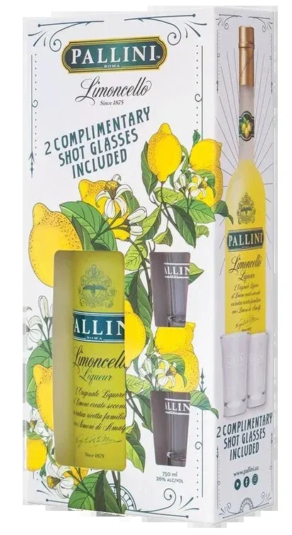 PALLINI LIMONCELLO LIQUEUR GFT PK CAMPANIA ITALY 750ML
