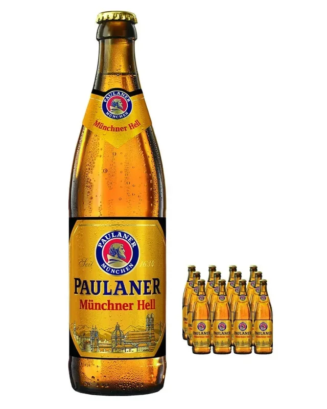 Paulaner Munchner Hell Lager Beer Multipack, 12 x 500 ml