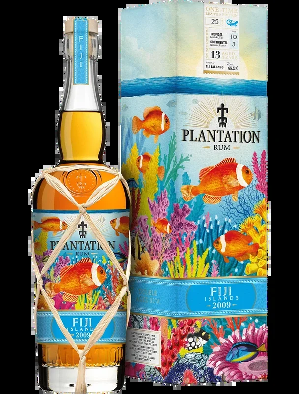 PLANTATION RUM DOUBLE AGED IN TROPICAL & CONTINENTAL FIJI 13YR 750ML
