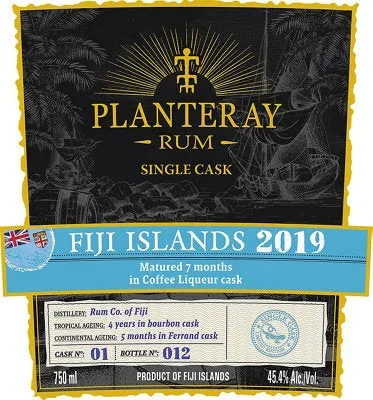 Planteray Gold Rum Single Cask 4 Yr 90.8 750ML