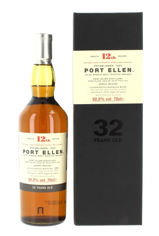 Port Ellen 32 Year Old 1979 12th Release Single Malt – 70cl 52.5%