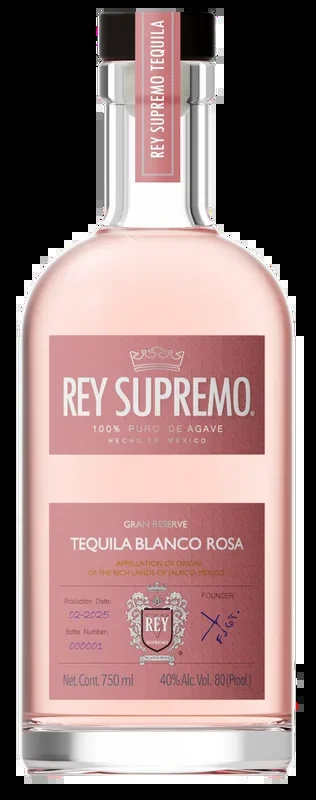 Rey Supremo Tequila Blanco Rosa (750ml)