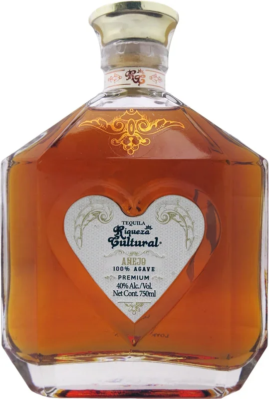 Riqueza Cultural Tequila Anejo Corazon Glass 750ml
