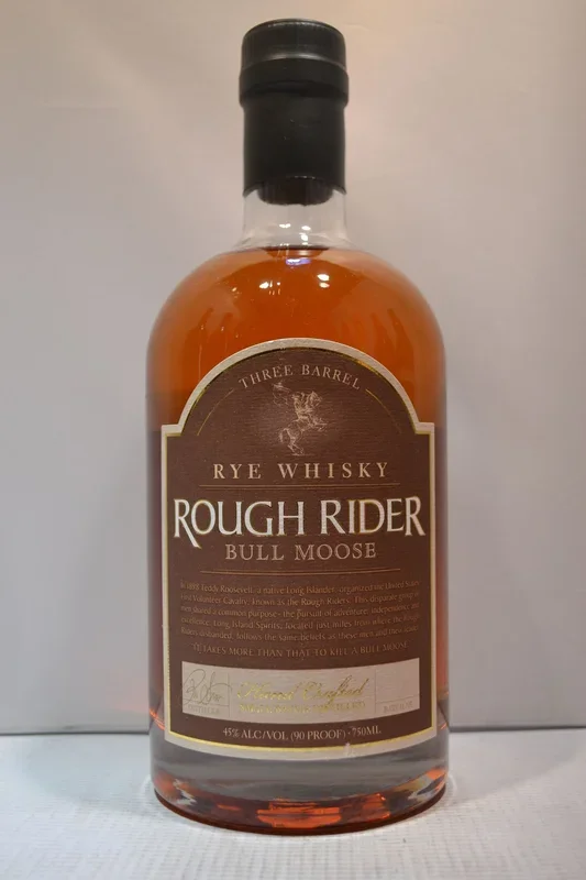 ROUGH RIDER WHISKEY RYE BULL MOOSE SMALL BATCH TREE BARREL 90PF 750ML