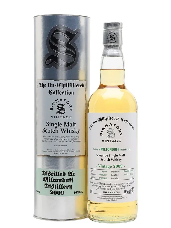 Signatory Miltonduff 2009 9 Year Old Single Barrel Single Malt Whisky 750ml