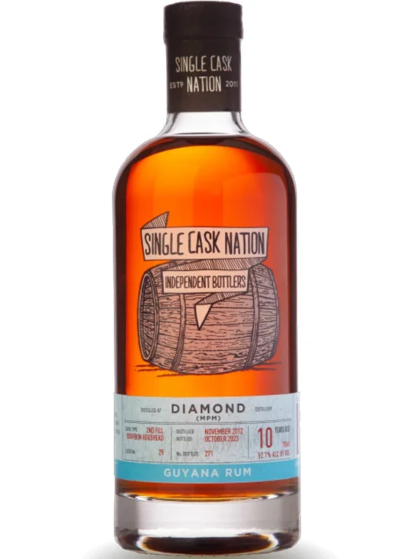 Single Cask Nation Diamond 10 Year Old Guyana Rum Cask 29 2012