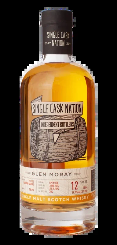 SINGLE CASK NATION SCOTCH SINGLE MALT GLEN MORAY DISTILLERY 12YR 750ML