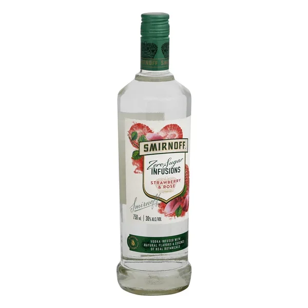 SMIRNOFF ZERO STRAWBERRY ROSE 750ML
