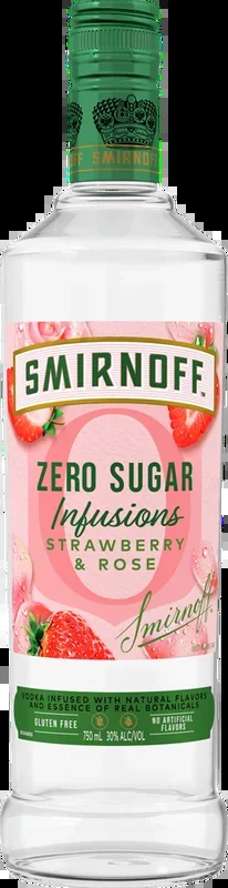 Smirnoff Zero Sugar Infusions Strawberry & Rose Vodka (50mL)