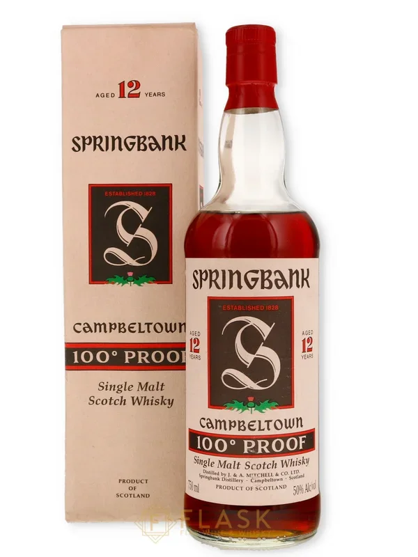 Springbank 12 Year Old 100 Proof Double Dark Green Thistle 1990s US Import 50% [Net]