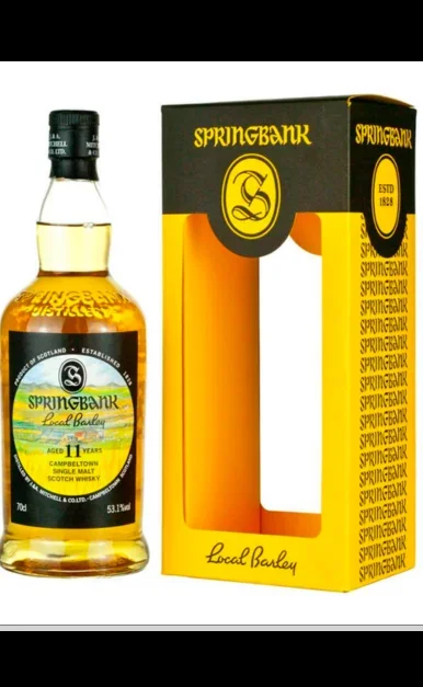 SPRINGBANK SCOTCH SINGLE MALT LOCAL BARLEY CAMPBELTOWN 11YR 700ML