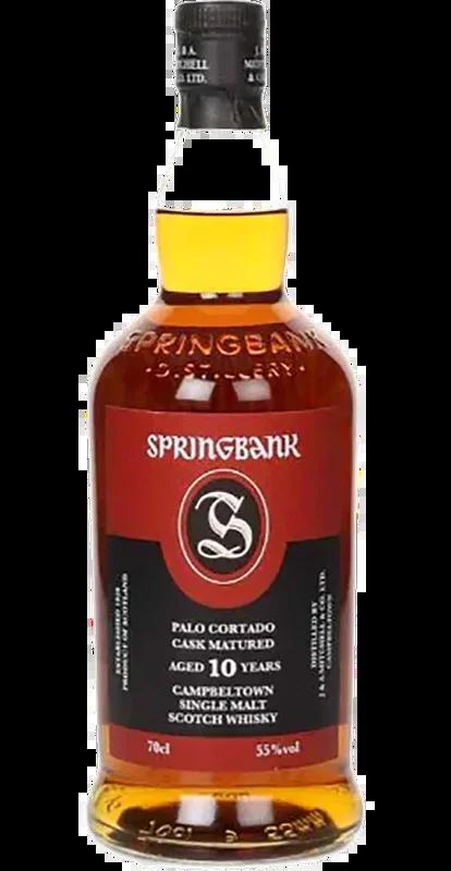 SPRINGBANK SCOTCH SINGLE MALT PALO CORTADO CASK MATURED CAMPBELTOWN 10YR 700ML