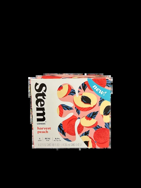 Stem Cider Harvest Peach 4 Pack Cans