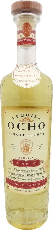 Tequila Ocho Anejo Mission Exclusive Cask Strength Single Barrel 750ml