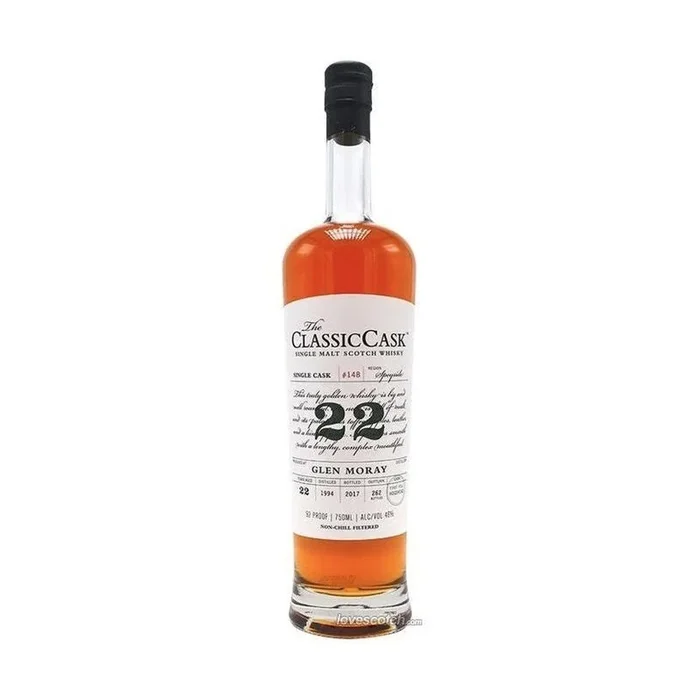 The Classic Cask Glen Moray 22 Year Old Single Malt Scotch