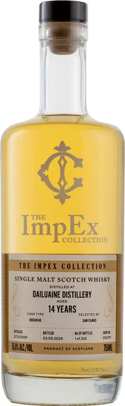 The ImpEx Collection Dailuaine Distillery 2009 14 Year Old Single Malt Whisky 750ml