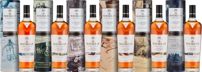The Macallan James Bond 60th Anniversary Decade Complete Set 700ml
