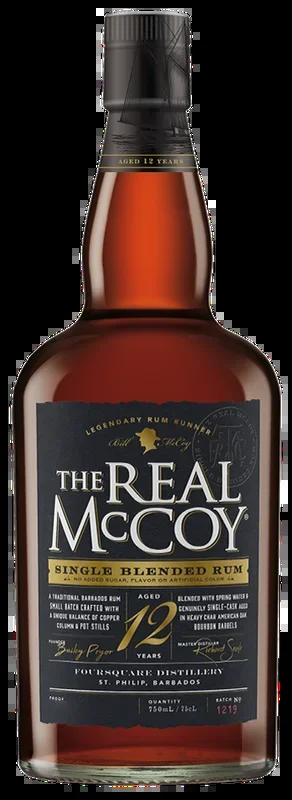 The Real McCoy Rum 12 Year Old Distillers 92 Proof 750ml
