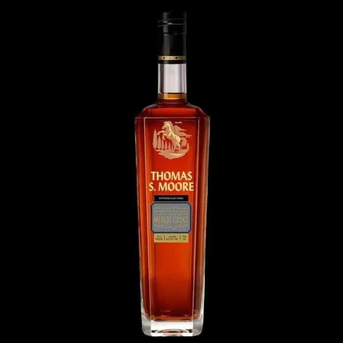 THOMAS S MOORE BOURBON FINISHED IN MERLOT CASKS EXTENDED CASK FINISH KENTUCKY 750ML