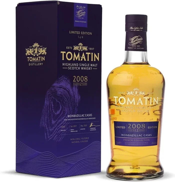 Tomatin 12 Year Old 2008 Monbazillac Cask Single Malt Scotch Whisky – 70cl 46%