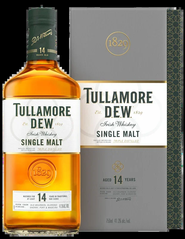 TULLAMORE DEW WHISKEY SINGLE MALT IRISH 82.6PF 14YR 750ML