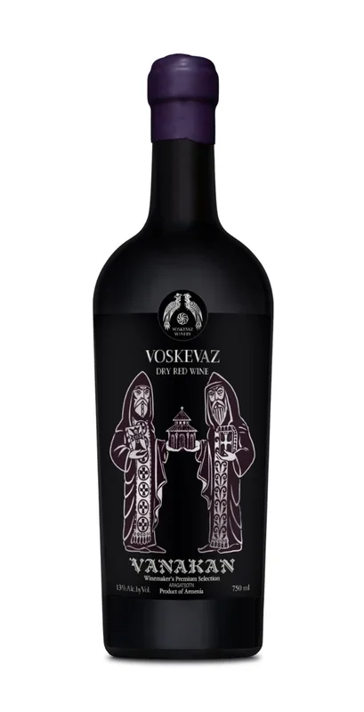 VOSKEVAZ VANAKAN RED WINE ARAGATSOTN ARMENIA NV