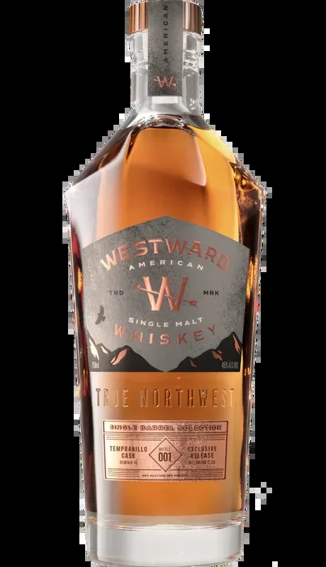 WESTWARD WHISKEY SINGLE MALT EXCLUSIVE SINGLE BARREL SELECTION OREGON 750ML