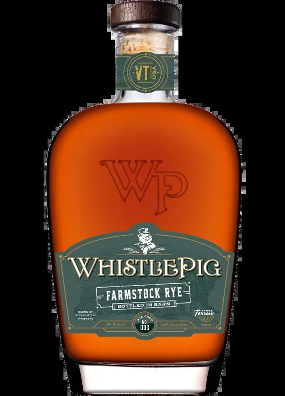 WHISTLEPIG FARMSTOCK RYE WHISKEY BOTTLED IN BARN VERMONT 750ML