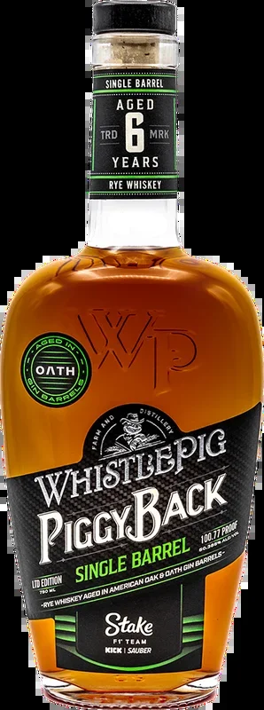 Whistlepig Piggyback Legends Series: 2024 Stake F1® Team KICK Sauber Single Barrel Rye Whiskey