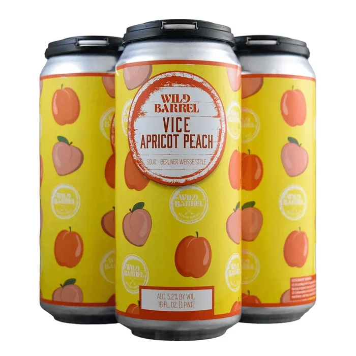 Wild Barrel Brewing ‘Vice Apricot Peach’ Sour Beer 4-Pack