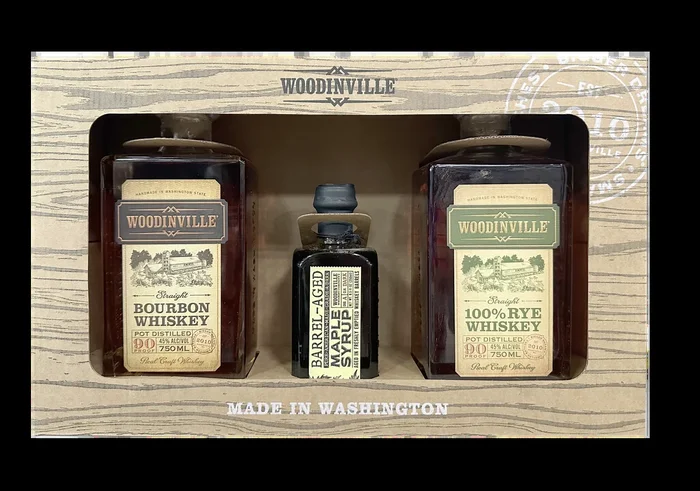 WOODINVILLE BOURBON & RYE WHISKEY GIFT PACK 2X750ML