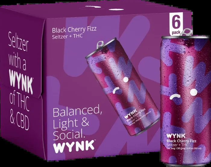 Wynk Black Cherry Fizz Cannabis Seltzer (2.13L)